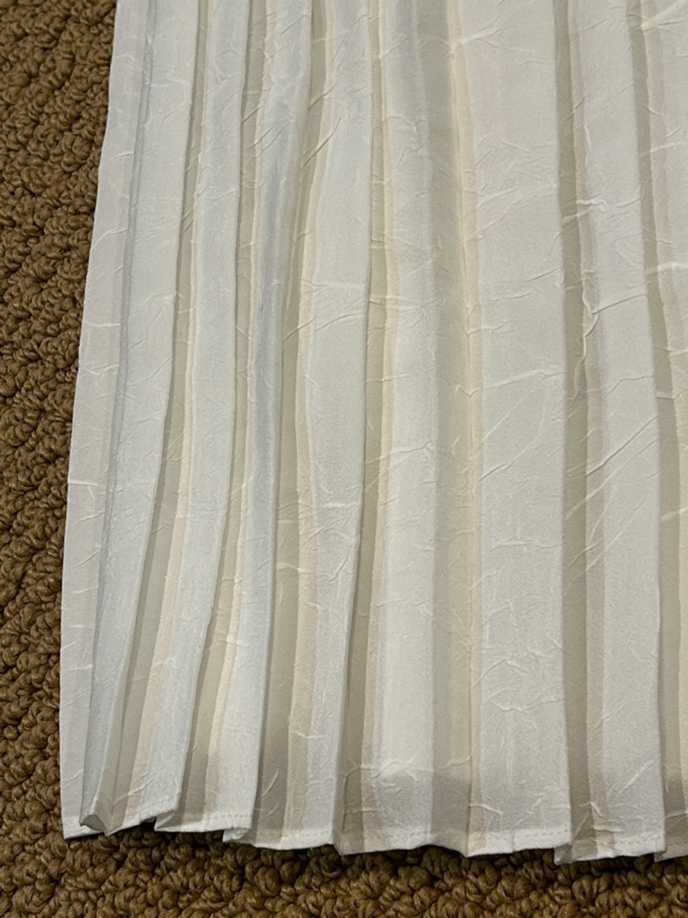 Vince Accordion Pleat Textured Culotte Pants size 6 Ivory Cream - Picture 11 of 16